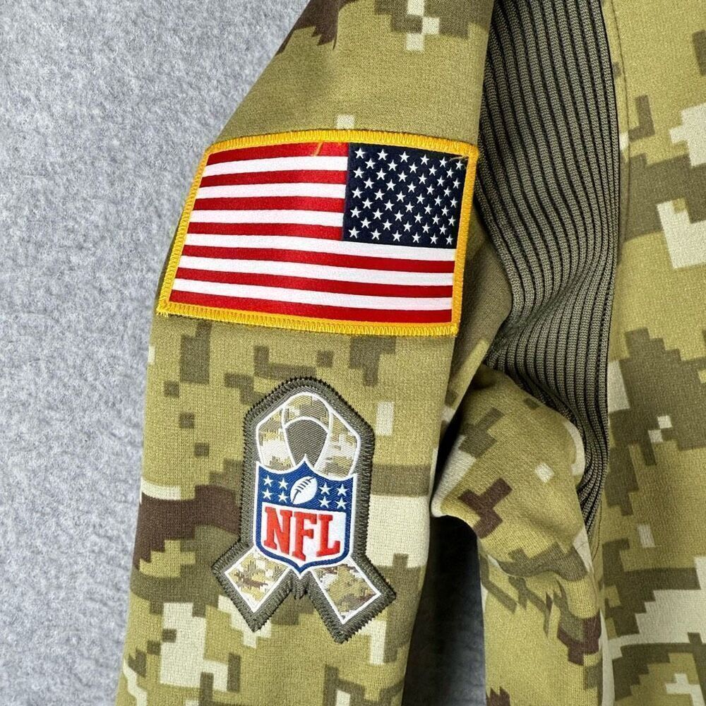Nike Dri Fit NFL Mens Large Las Vegas Raiders Hoodie Green Digital Camo Service - Picture 6 of 10